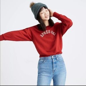 après-ski pleat-sleeve sweatshirt